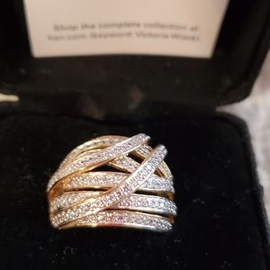 Victoria Wieck banded layer ring Sz 7.5. NIB
